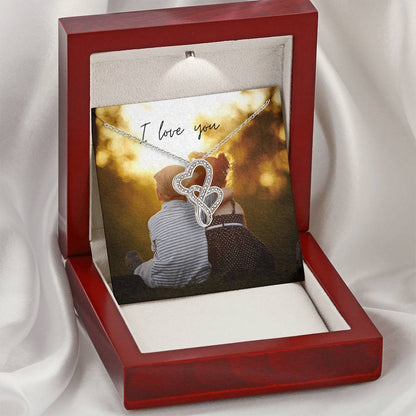 Necklace - I Love You Double Hearts Necklace