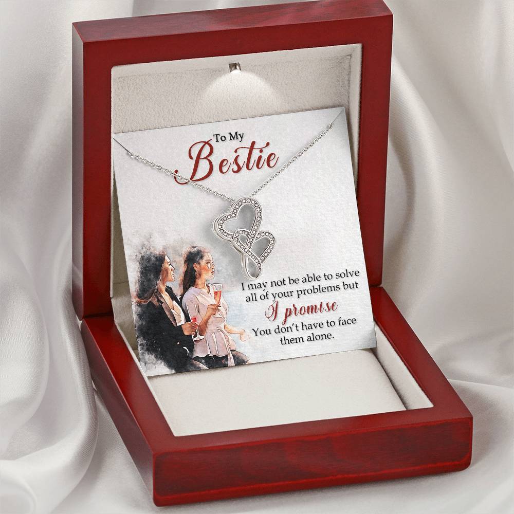 To My Best Friend-Necklace For Gift Double Hearts Necklace