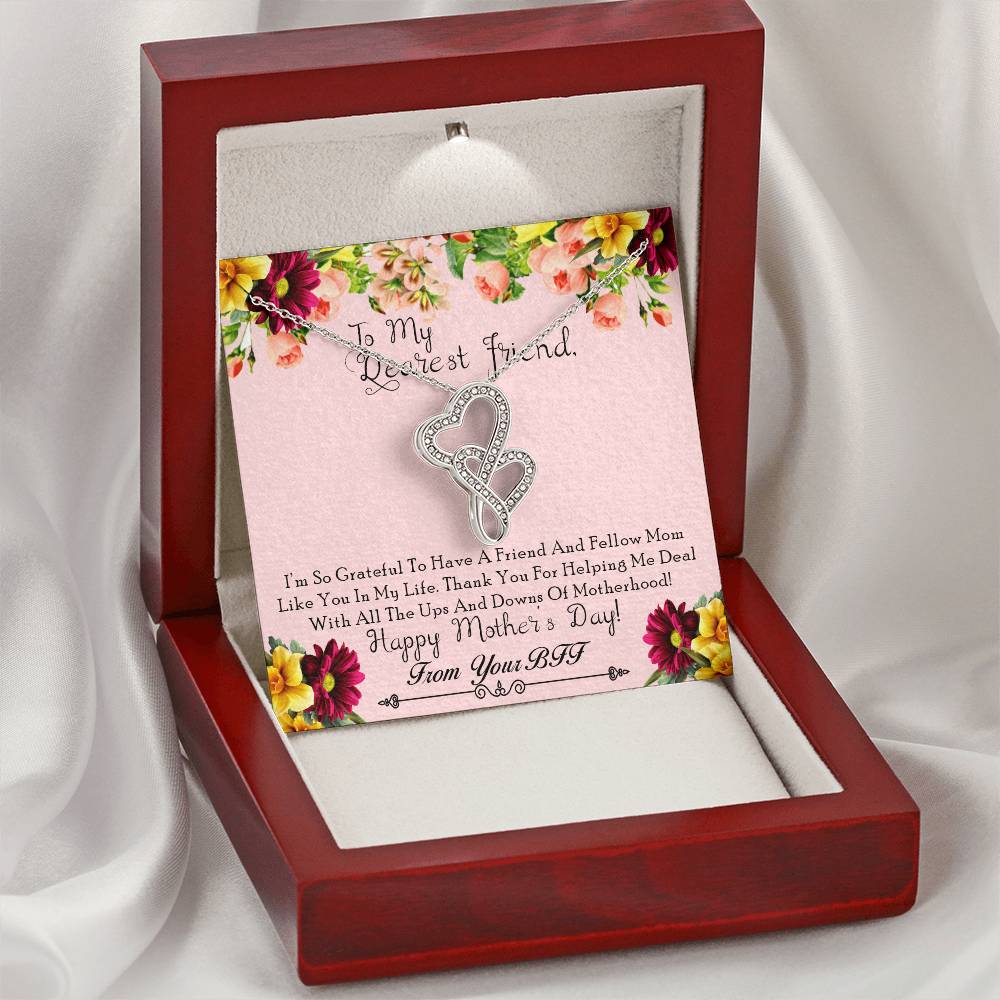 Personalized Gift To My Mom Necklace Birthday Valentines Gift To My Mother Mom Necklace To My Mom Necklace To My Mom M Double Hearts Necklace