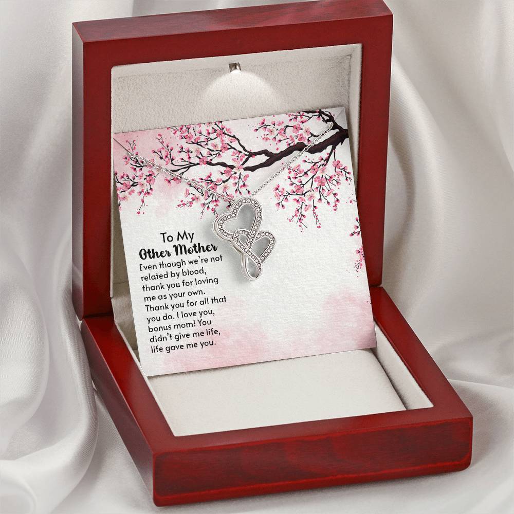 To My Mother -  Double Hearts Necklace