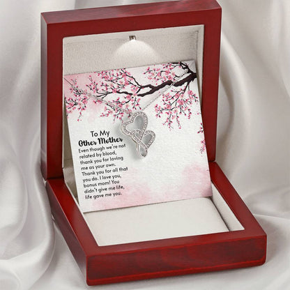 To My Mother -  Double Hearts Necklace