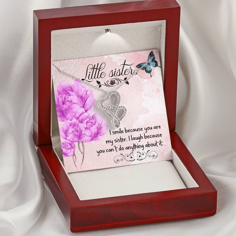 Sisters Necklace. Sister Gift. Gift For Sisters. Sisters Birthday Gift. Big Middle Little Sister. Dot Necklace In Gold Double Hearts Necklace