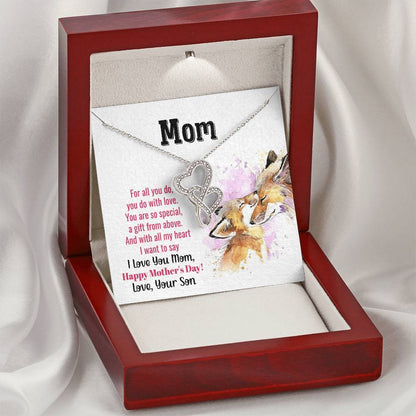 Mom You Are So Special -  Double Hearts Necklace