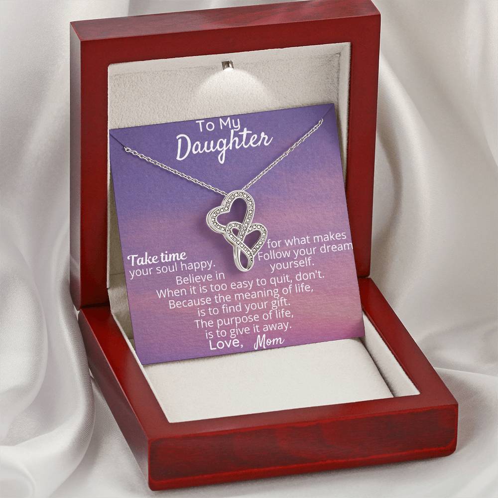 Take Time For -  Double Hearts Necklace