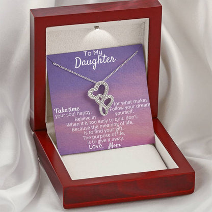 Take Time For -  Double Hearts Necklace