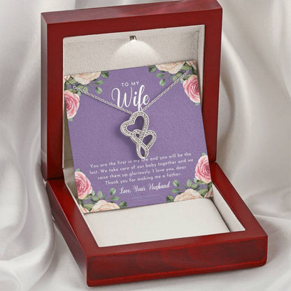 Postpartum Gift For Wife Gift For Wife Post Pregnancy Becoming A Mother Gift Gift For Wife Birth Wife After Pregnancy  6 Double Hearts Necklace
