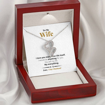 You Are My Everything -  Double Hearts Necklace