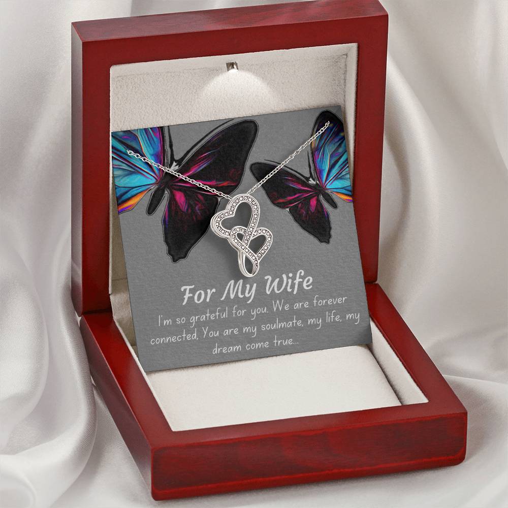 Soulmate Wife Necklace Double Hearts Necklace
