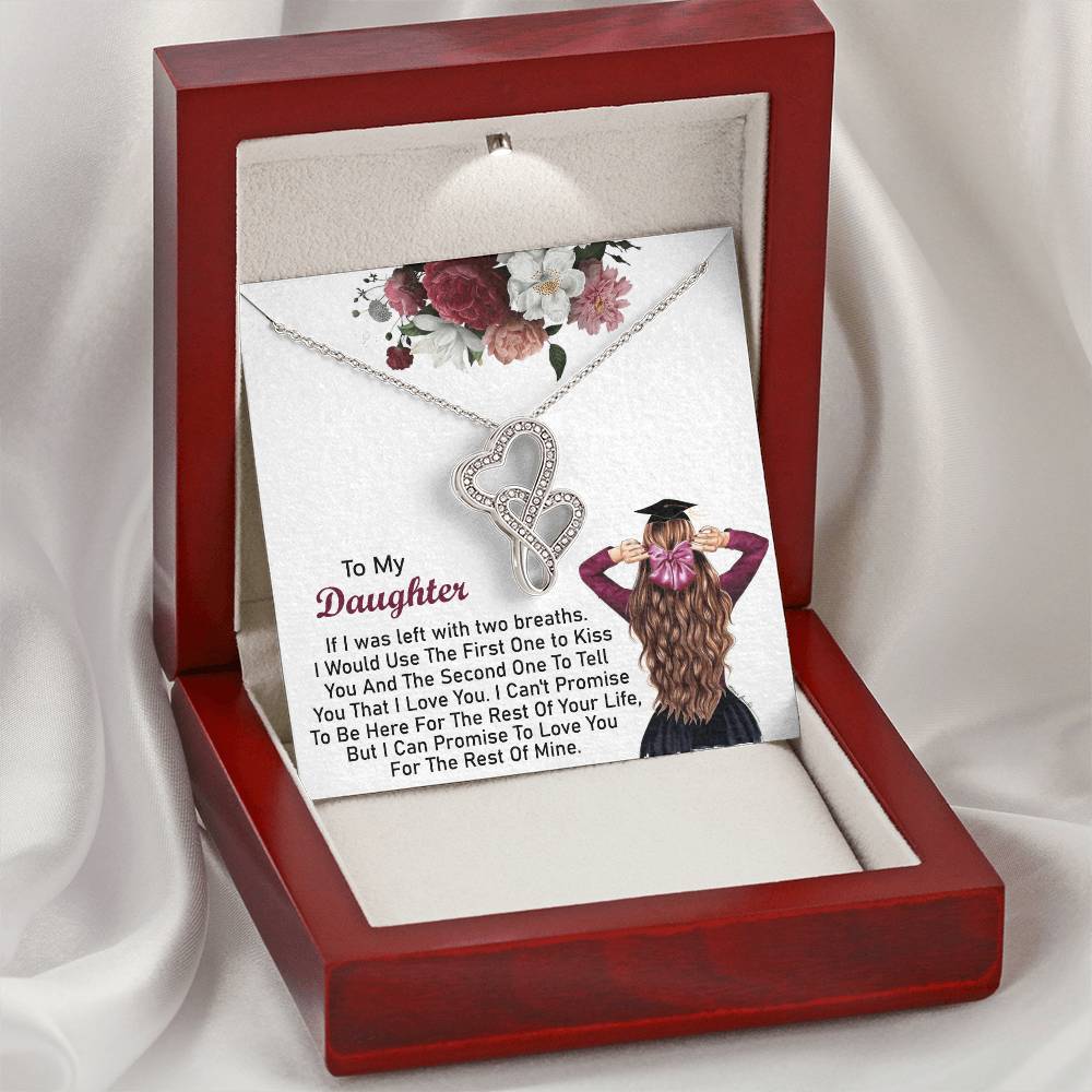 Graduation Gift For Daughter Graduation Day - Necklace Double Hearts Necklace