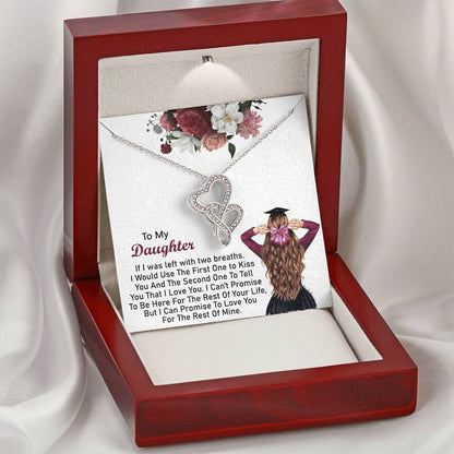 Graduation Gift For Daughter Graduation Day - Necklace Double Hearts Necklace