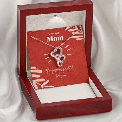 Mom Gift 2.1 Double Hearts Necklace