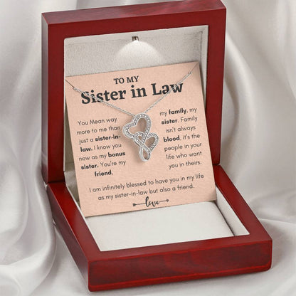 Necklace For Sister- In- Law Double Hearts Necklace