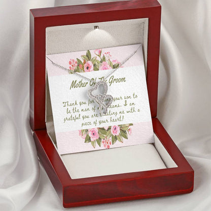 Mother Of The Groom Necklace Double Hearts Necklace