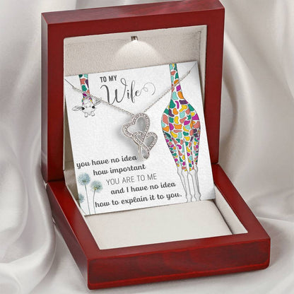 To My Wife Double Heart You Have No Idea How Important Necklace Double Hearts Necklace