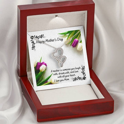 Happy Mother's Day  1 Double Hearts Necklace