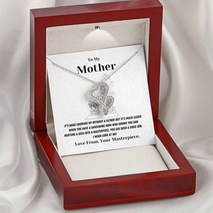 Son To Mom Mother's Day Gift From Your Masterpiece Double Hearts Necklace