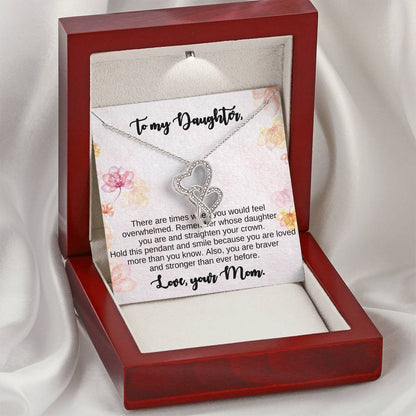 Gift For My Daughter Double Hearts Necklace