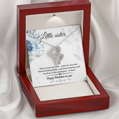 Little Sister Double Hearts Necklace