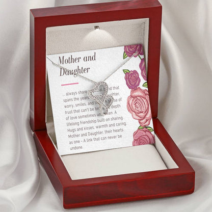 To Daughter From Dad 2 Double Heart Necklace Gift  - Mother And Daughter Necklace - Mom Gift - Mother Jewelry - Daught Double Hearts Necklace