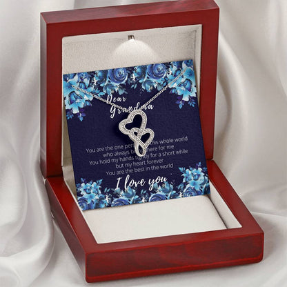 Gorgeous  For Grandma Double Hearts Necklace