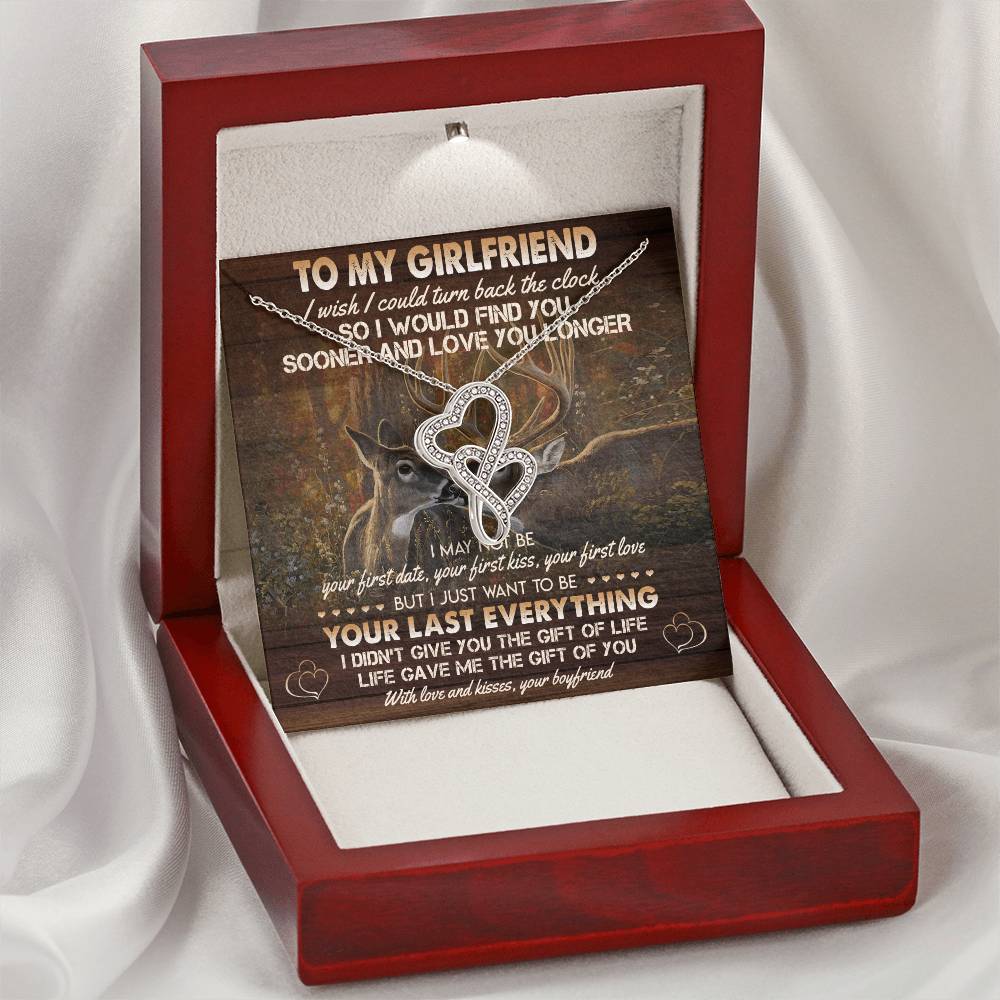 Your Last Everything - Best Gift For Girlfriend Double Hearts Necklace