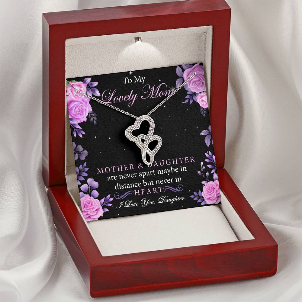 Unique Gifts For Mom Double Hearts Necklace