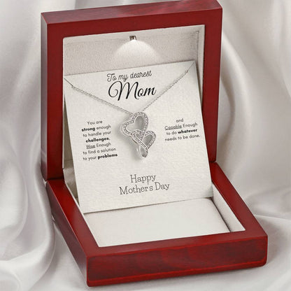 Gorgeous Gift For Mom -  Double Hearts Necklace