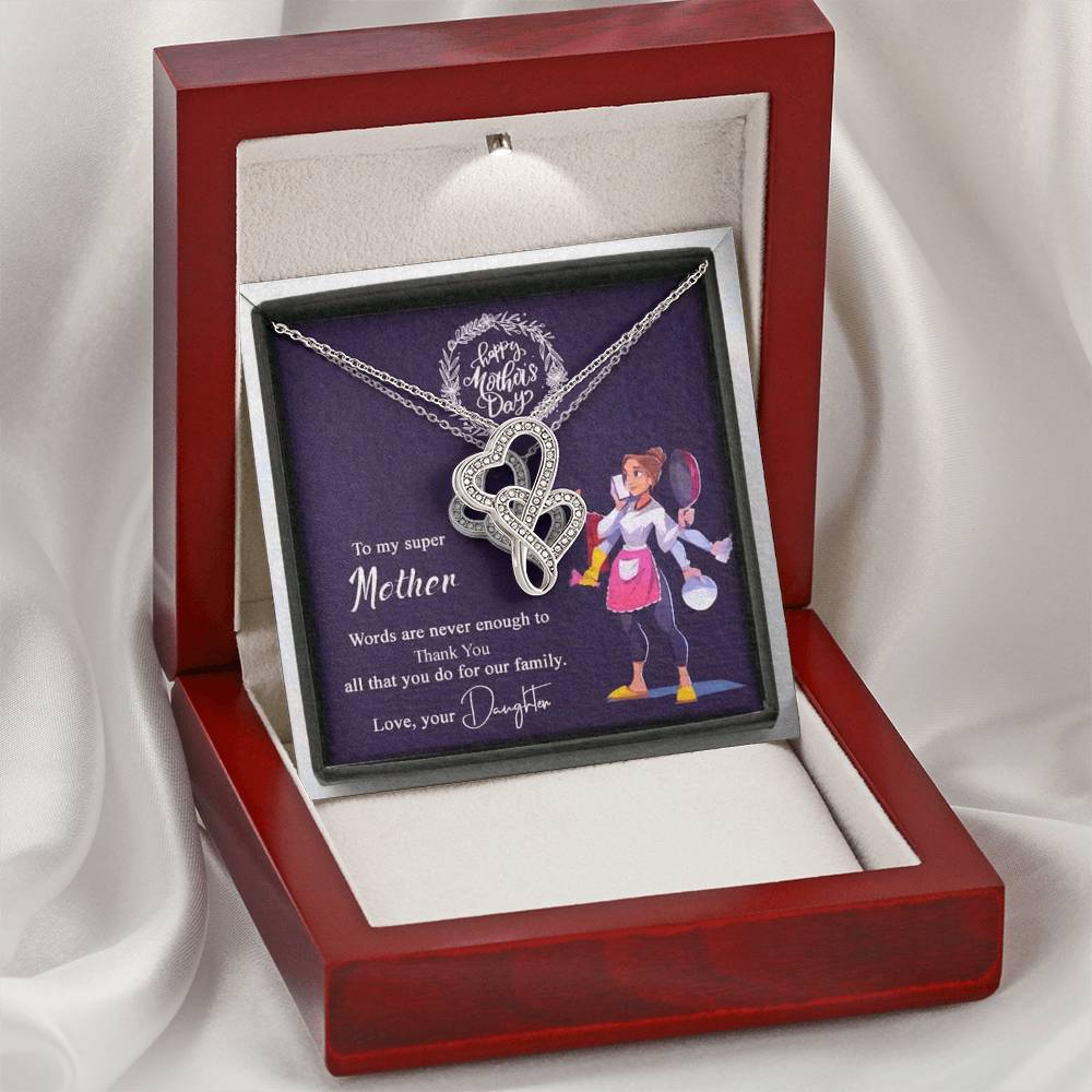 Gorgeous  Double Hearts Necklace