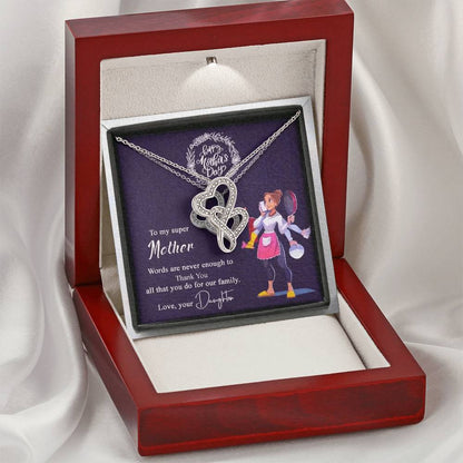Gorgeous  Double Hearts Necklace