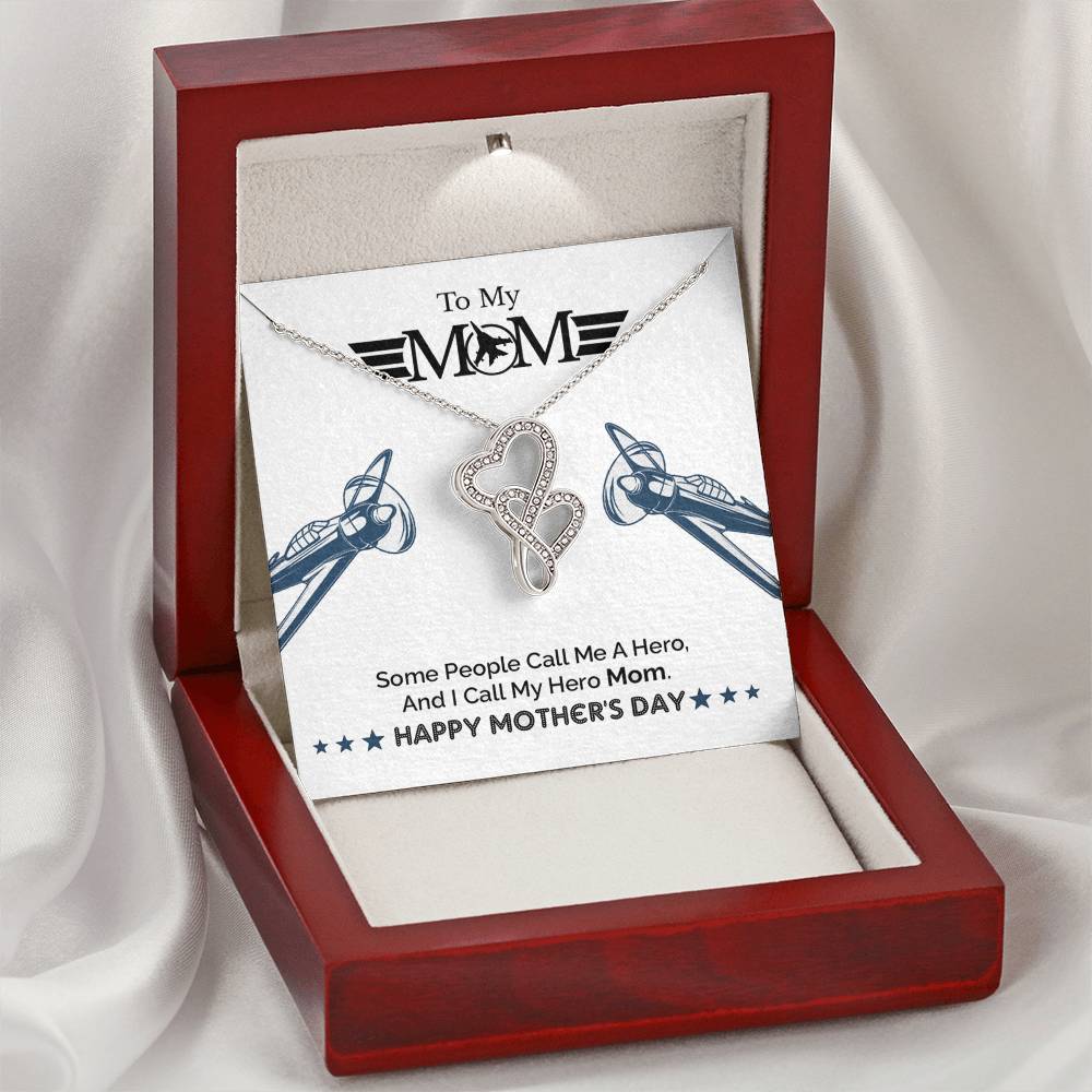 My Hero Mom Double Hearts Necklace