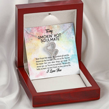 To My Soulmate 1 Double Hearts Necklace