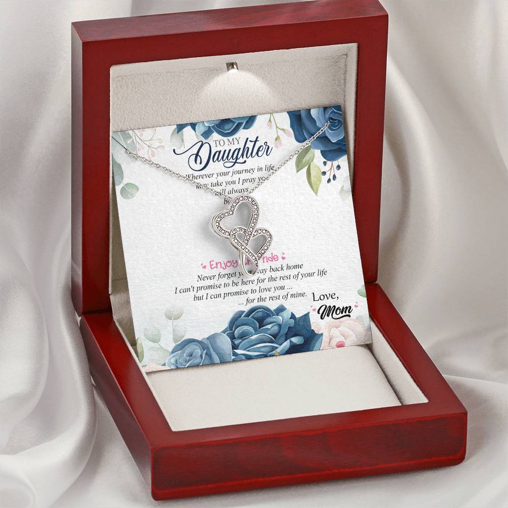 To My Daughter -  6 Double Hearts Necklace