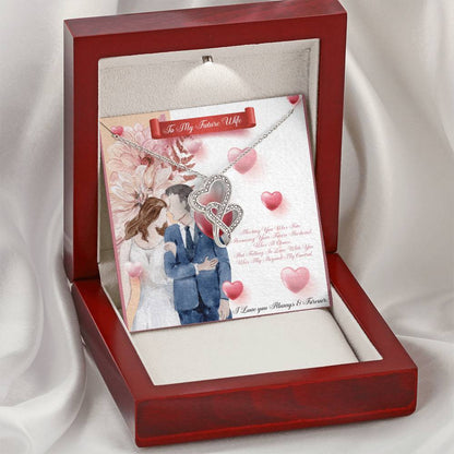 Perfect us Gifts  Future Wife Neck ?????? Double Hearts Necklace