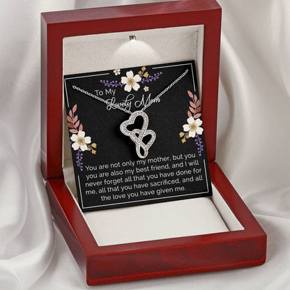 Mother's Day Gift From Daughter To Mom  For Mom Double Hearts Necklace