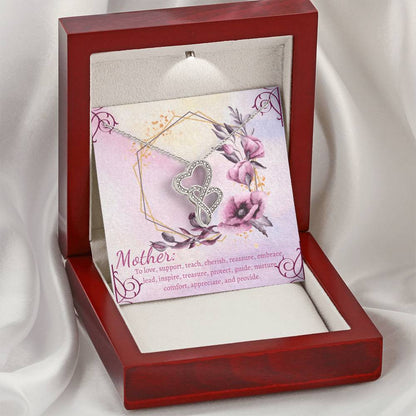 Mother Daughter Gift Gift For Mom Mom To Be Gift Mother's Day Gift Mother's Day Necklace Expecting Mom Gift Necklace F Double Hearts Necklace