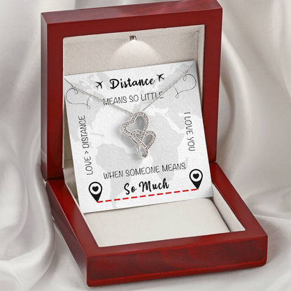 Lovedistance Two Hearts Necklace Double Hearts Necklace