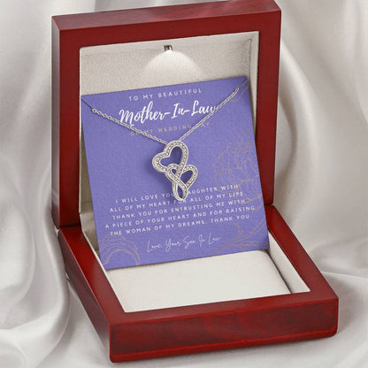 Mother Of The Bride Gift From Groom  Mother In Law Gift On Wedding Day From Groom  Gifts For Mother Of The Bride  Futu 1 Double Hearts Necklace