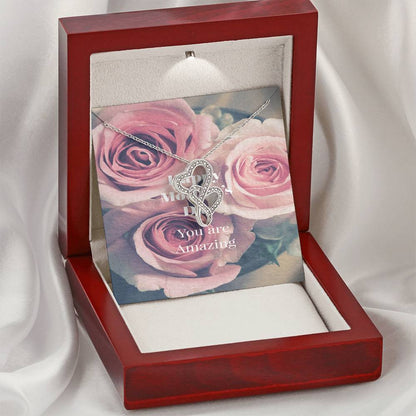 Happy Mother's Dayike Mens Production 2 Double Hearts Necklace