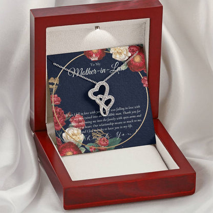 Mother In Law Gift  Mom In Law Jewelry  Mother's Day Gift For Mother-In-Law  Gift For Mother In Law  Mother-In-Law Nec 3 Double Hearts Necklace