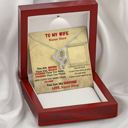 My Wife My Sunshine Double Hearts Necklace