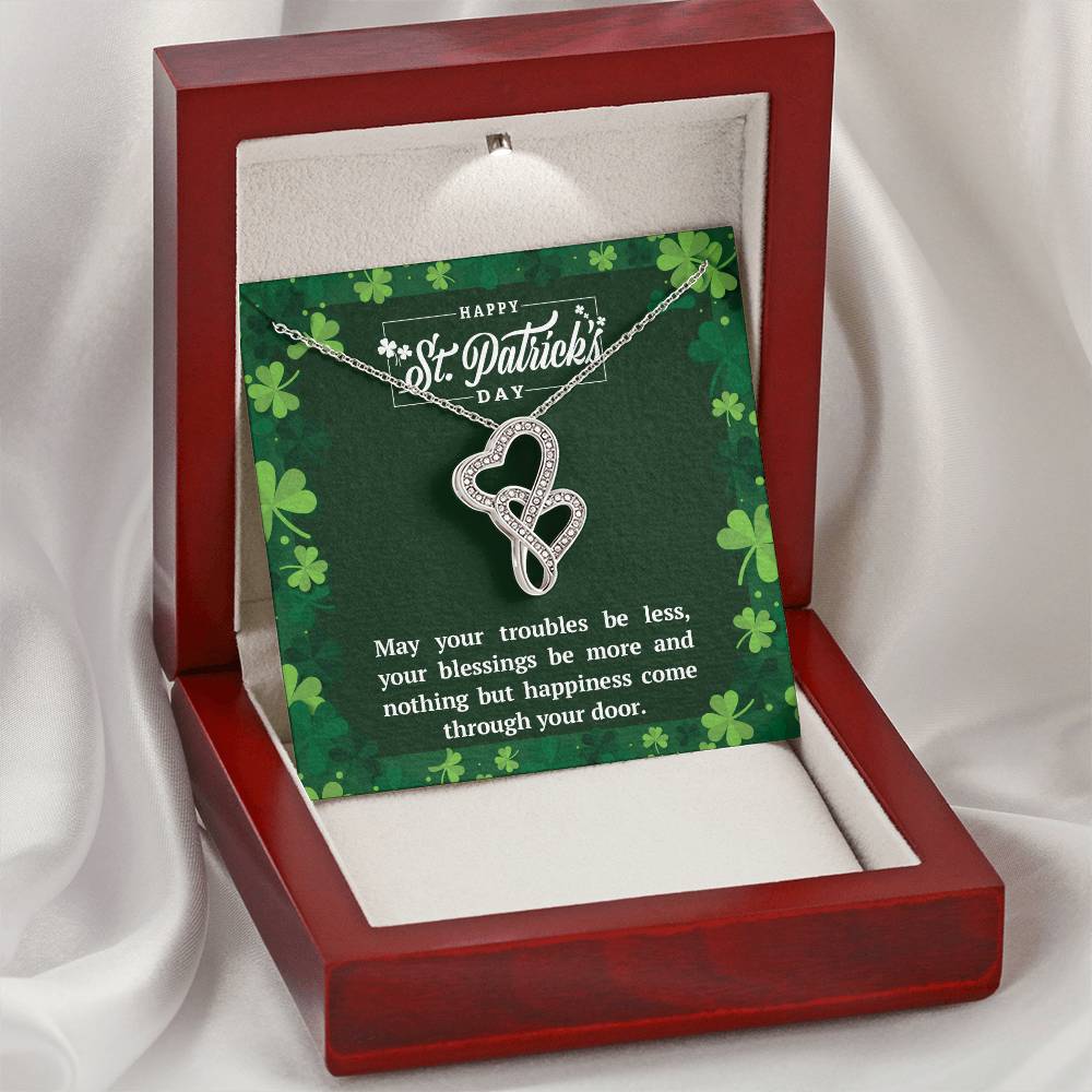 May Your Troubles Be Less -  Double Hearts Necklace