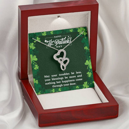 May Your Troubles Be Less -  Double Hearts Necklace