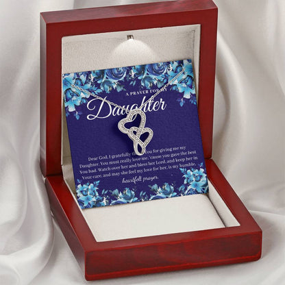 To My Graduation Daughter Double Heart Necklace Gift - Gift For Daughter From Mom - Daughter's Birthday - Daughter's G Double Hearts Necklace