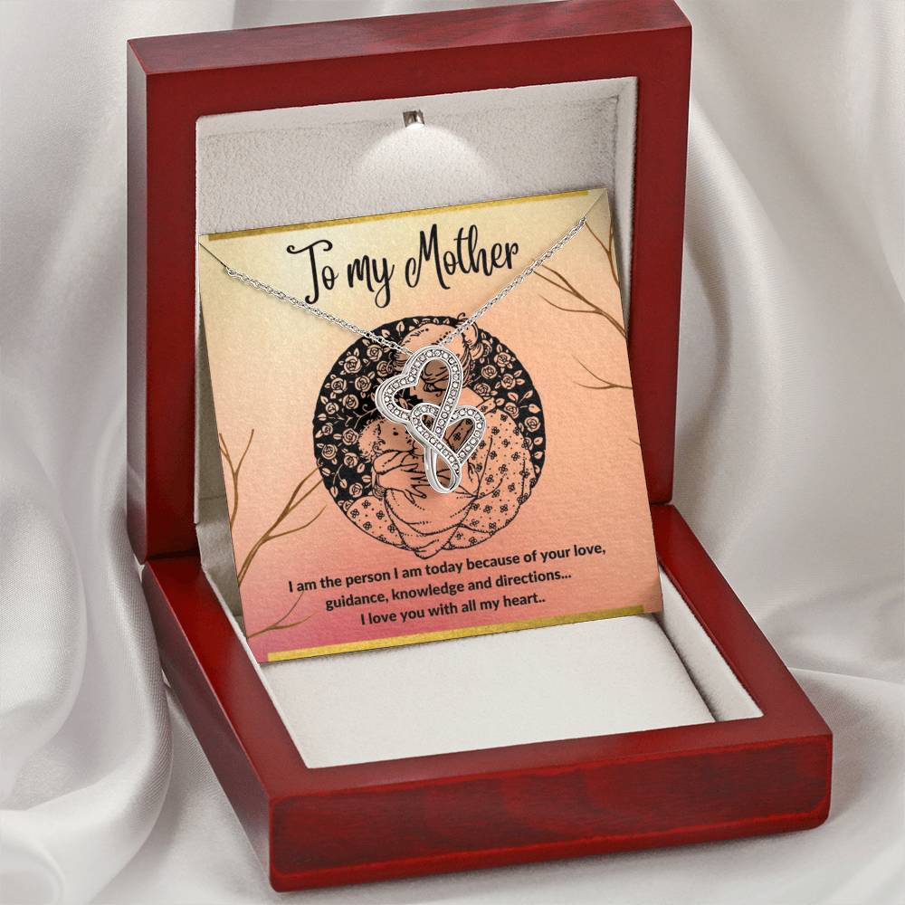 To My Mother -  1 Double Hearts Necklace