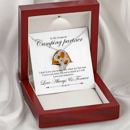Camping Partner Double Hearts Pendant Double Hearts Necklace