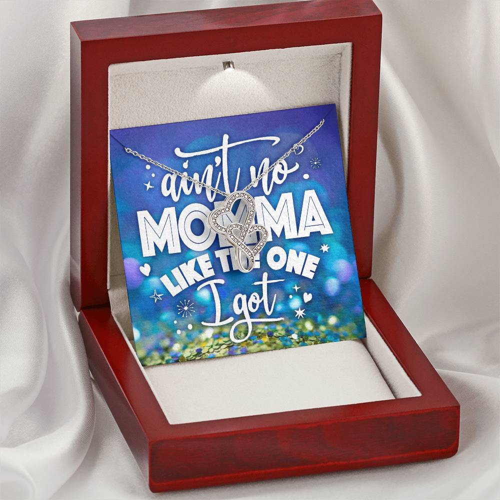 To My Beautiful Mother 1 Double Hearts Necklace