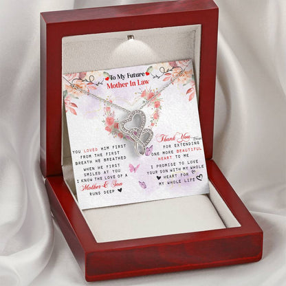 To My Future Mother In Law Double Hearts Necklace