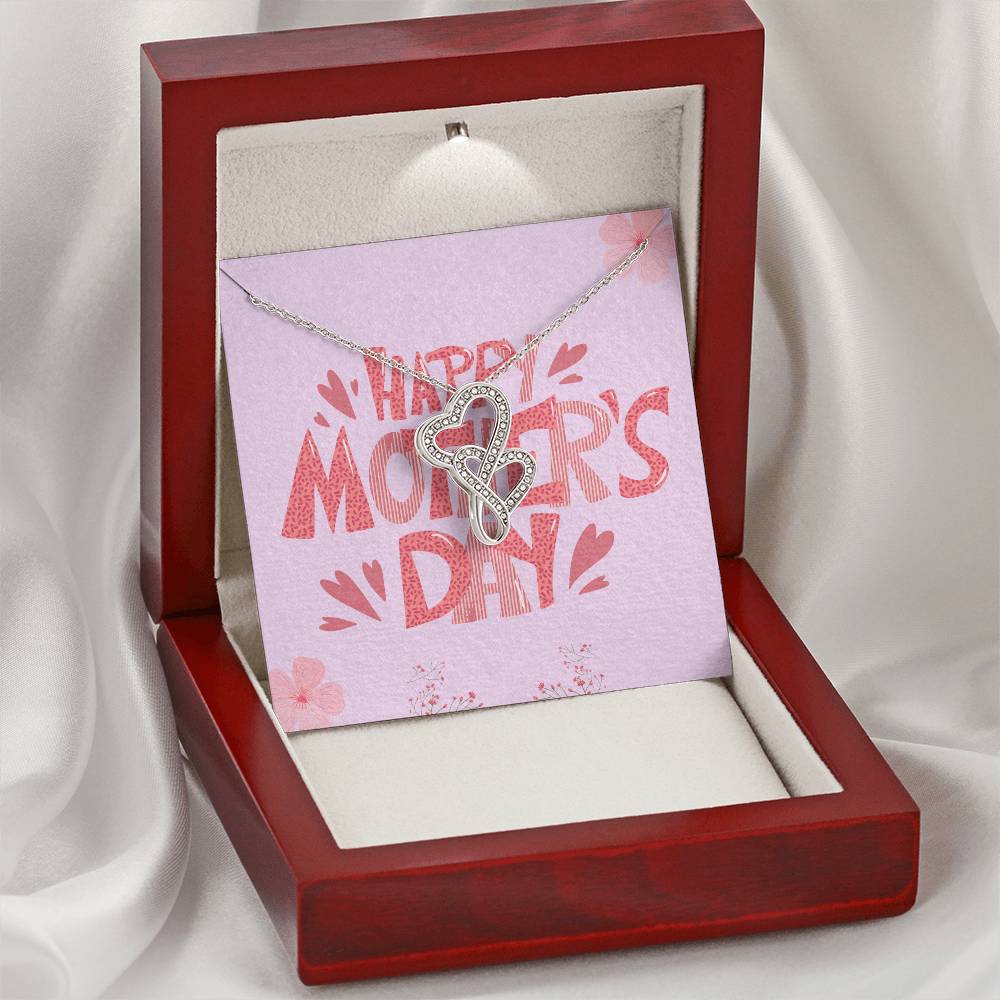 Moms Love Double Hearts Necklace