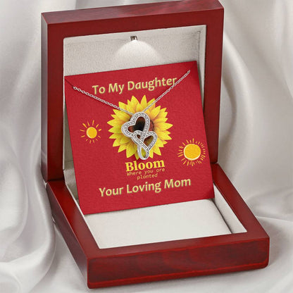To My Daughter Jewellery Gift For Daughter From Mom  Daughter Gift From Mom Valentines Day Gift  Double Hearts Necklace