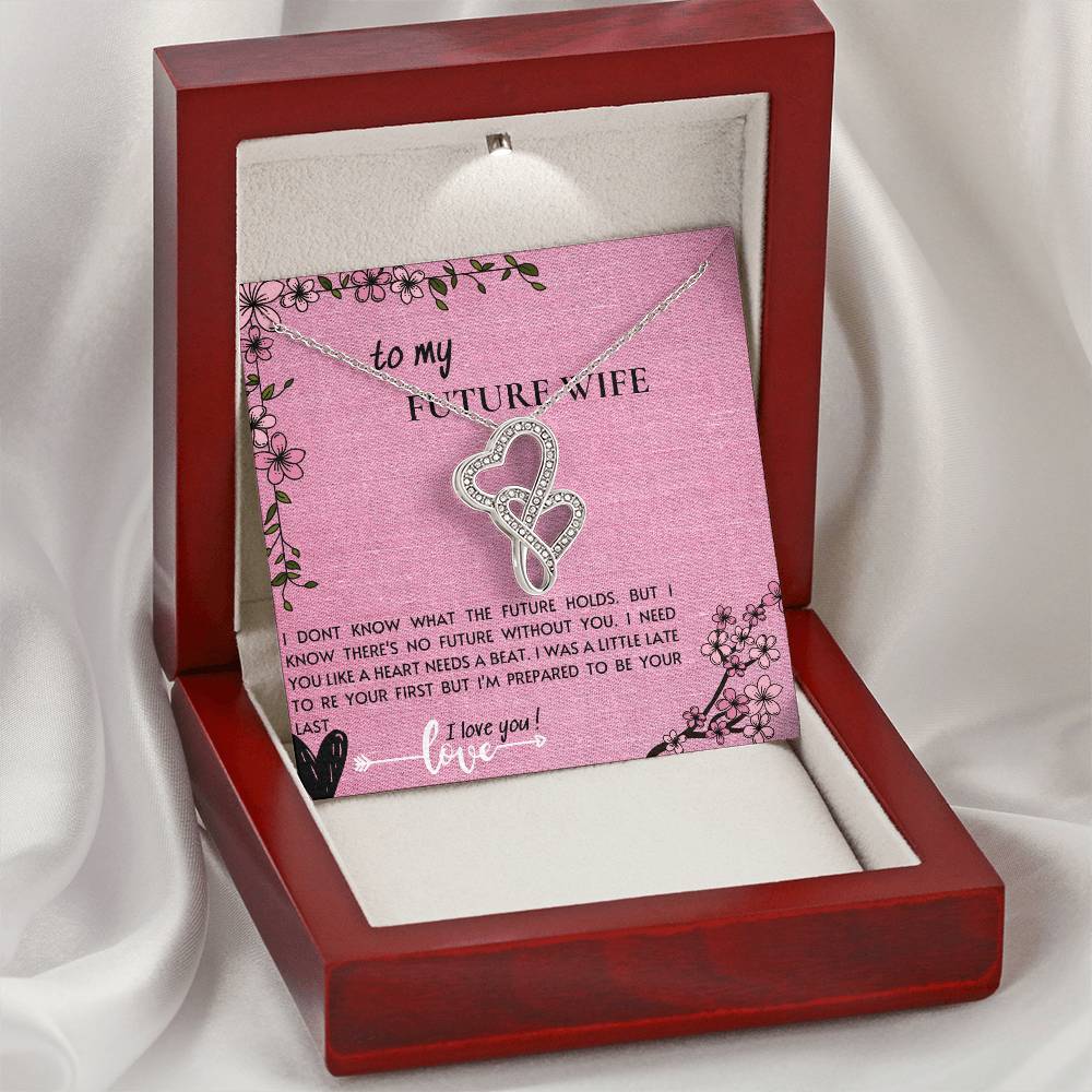 Gift To My Future Wife 2 Double Hearts Necklace